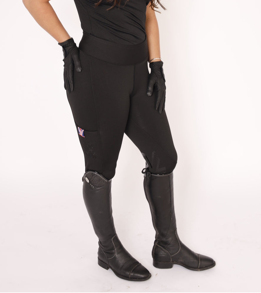 Knee Grip riding leggings Black