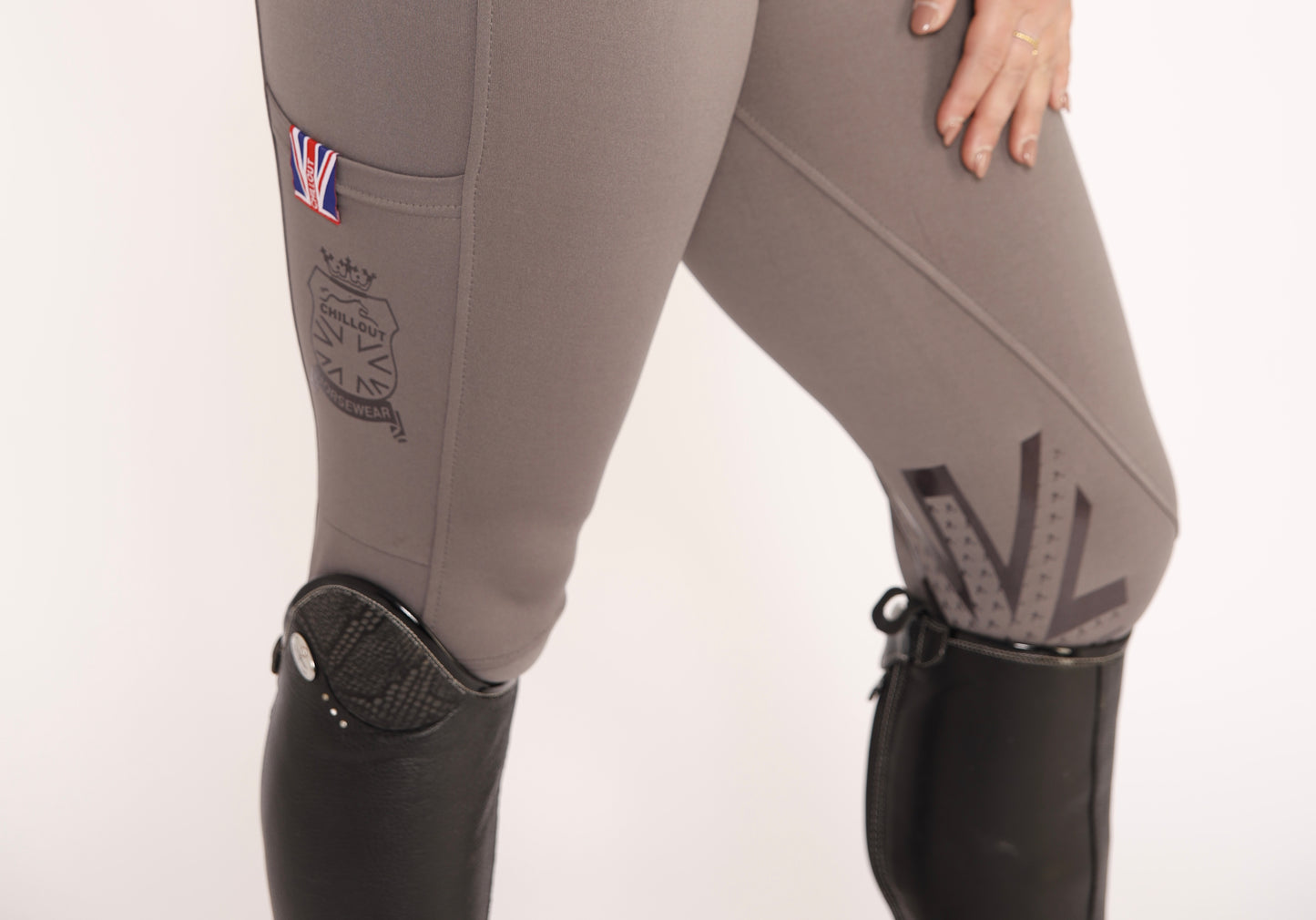 Knee Grip riding leggings Grey