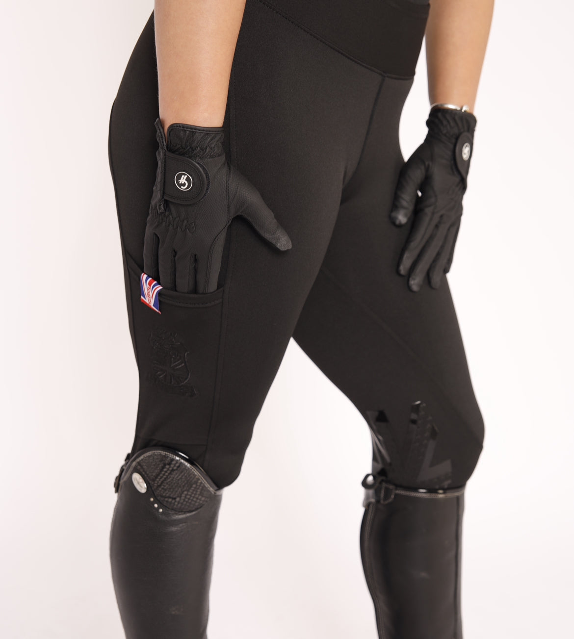 Knee Grip riding leggings Black