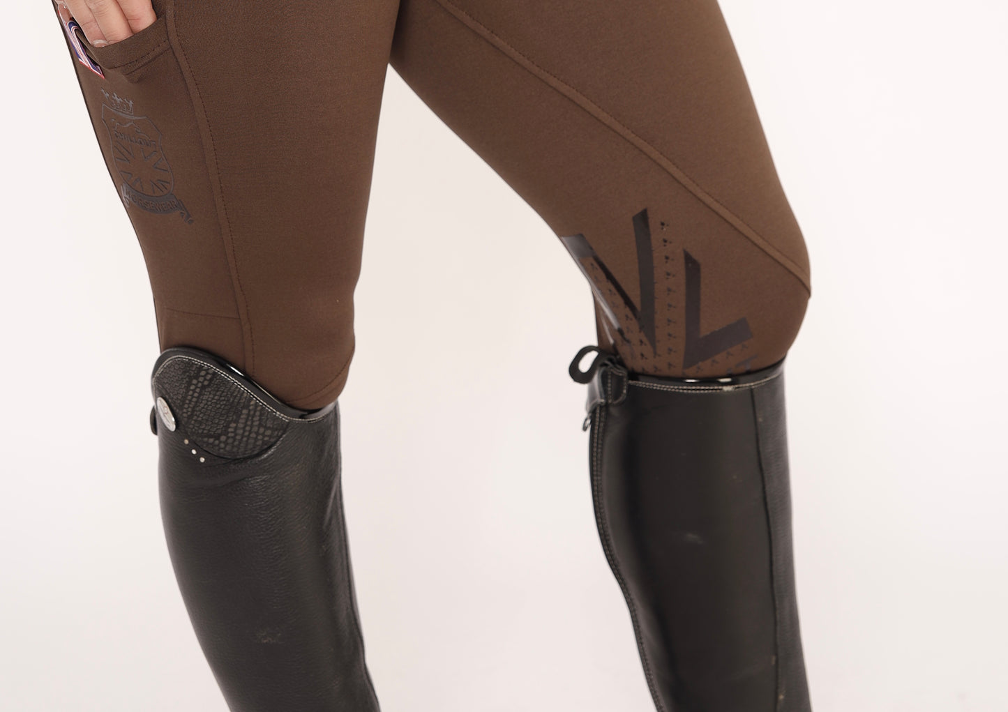 Knee Grip riding leggings Chocolate